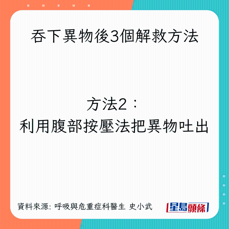 吞下异物后3个解救方法